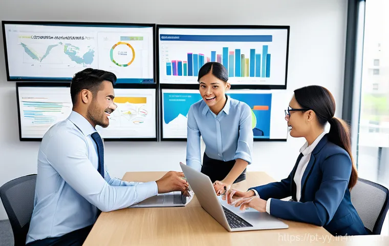 정보 시각화의 시청자 분석 기법 - **Prompt 1: Data Presentation Success**
    "A professional, well-lit image of a female data analyst...